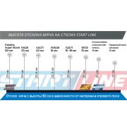 Теннисный стол Start Line Junior с сеткой (Р-р: Д 136 см, Ш 76 см, В 65 см)