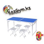 Стол с 4 стульями для пикника FG-150-blue